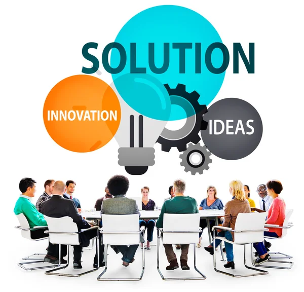 Solution Strategy Ideas Concept — Stock Photo, Image