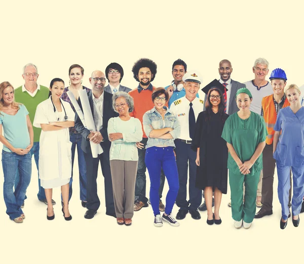 Diversiteit mensen met verschillende beroepsbezigheden — Stockfoto