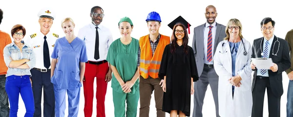 Diversiteit mensen met verschillende beroepsbezigheden — Stockfoto