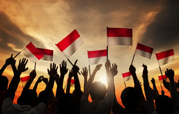 Персоналии: Флаги Индонезии — стоковое фото