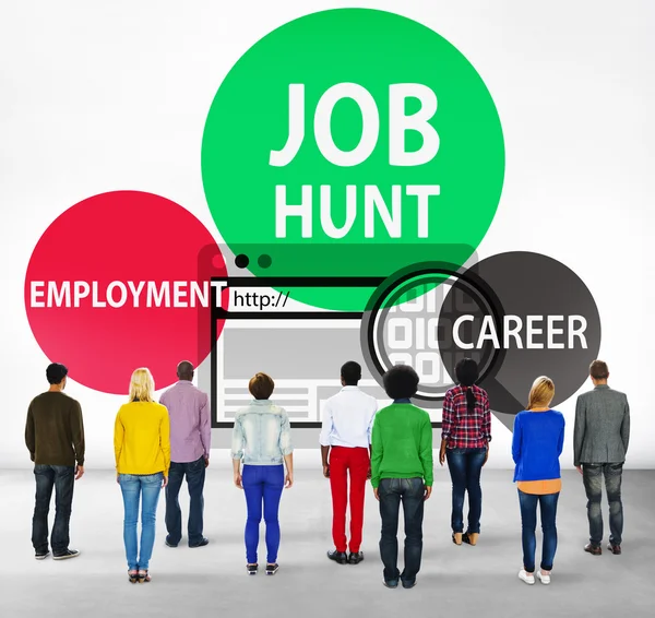 Job Hunt, Conceito de carreira no emprego — Fotografia de Stock
