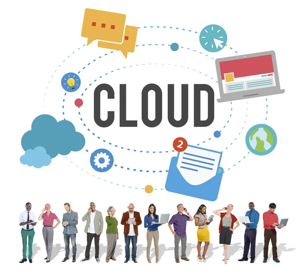 Cloud Computing Network Concept — Stock Photo, Image