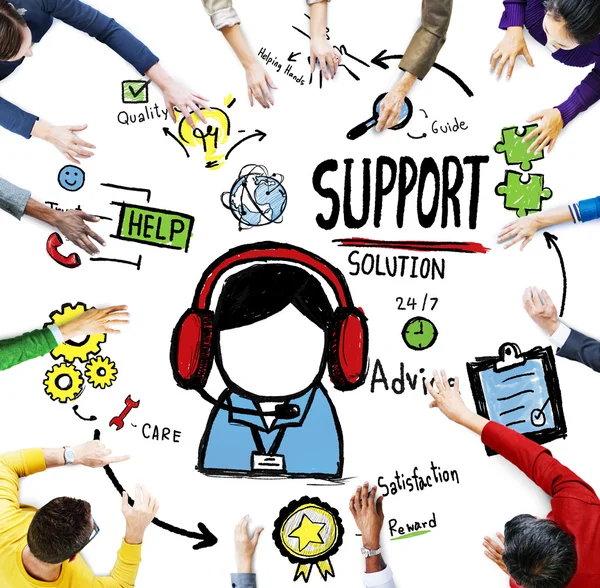 Support Solution Advice Help Care Satisfaction Quality Concept — Stock Photo, Image