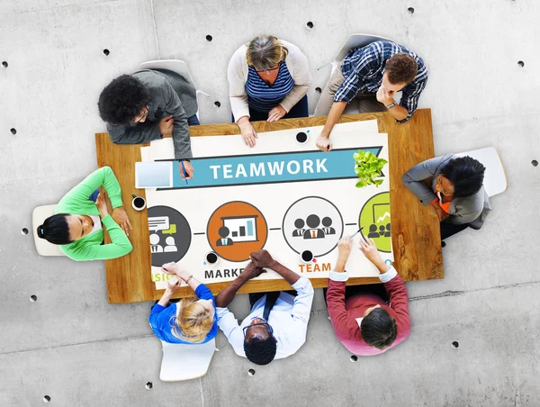 Teamwork Team Collaboration Concept — Stock Photo, Image