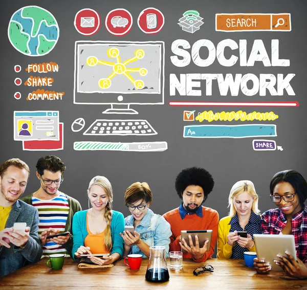 Concetto di social network — Foto Stock