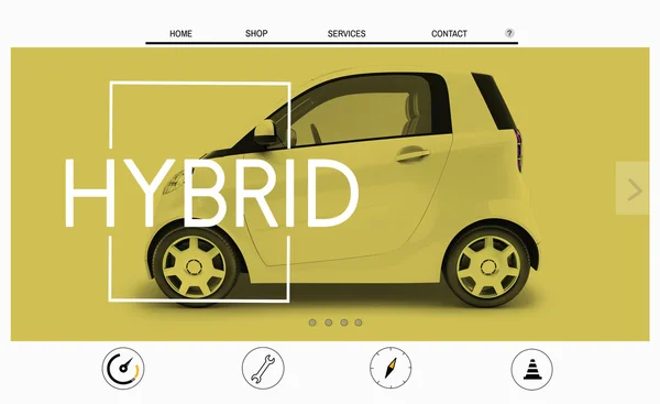 Bilen hemsida hemsida Layout koncept — Stockfoto