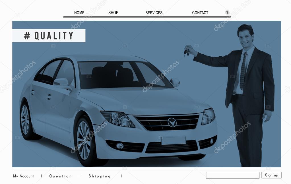 Car Website Homepage Layout Advertising Concept