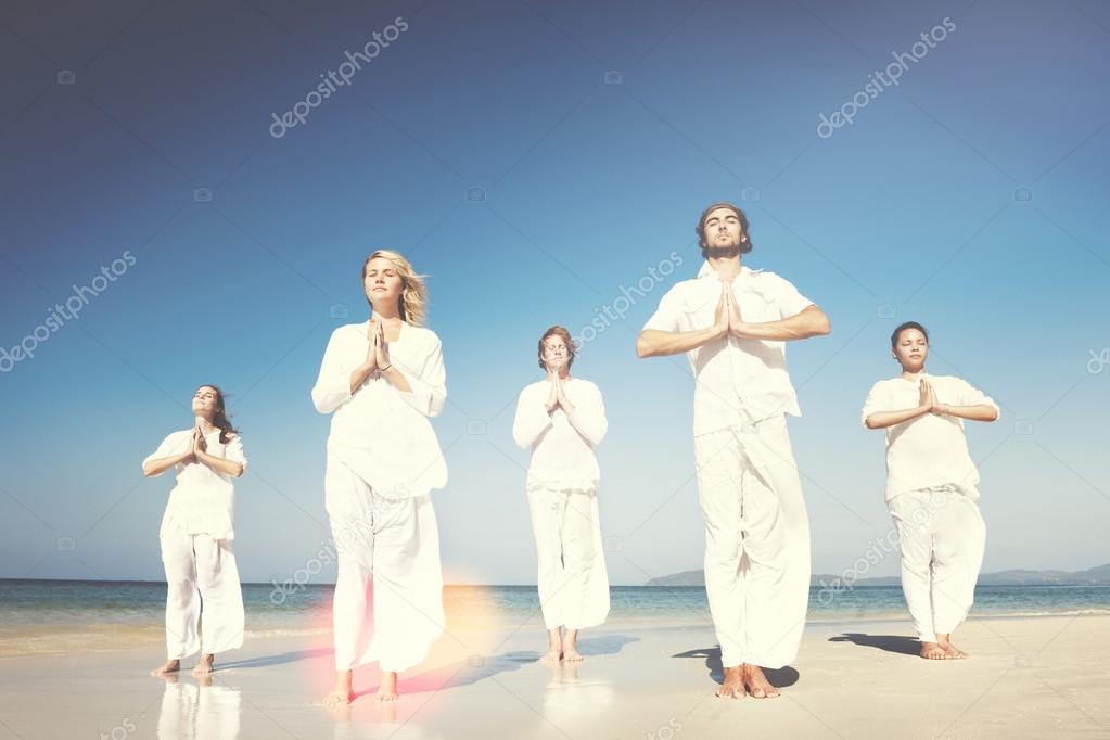 group of people Meditation Yoga Concept