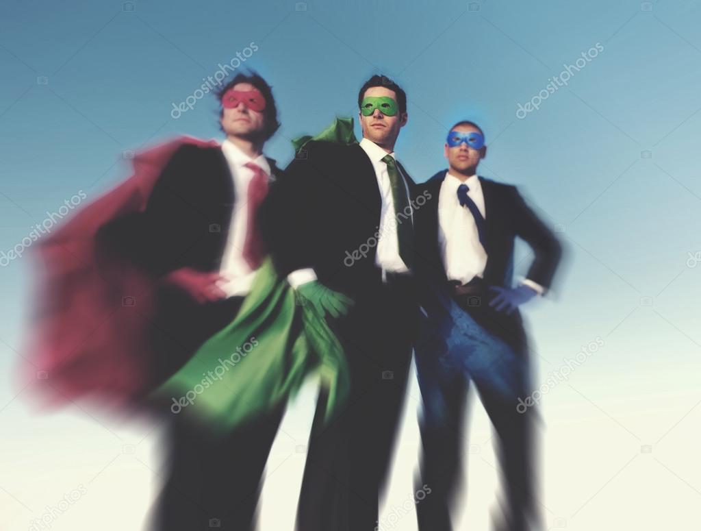 Strong Superheroes Businessmen