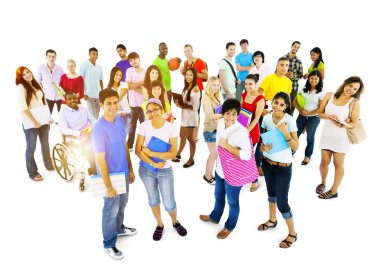 Gençler birlikte çeşitlilik