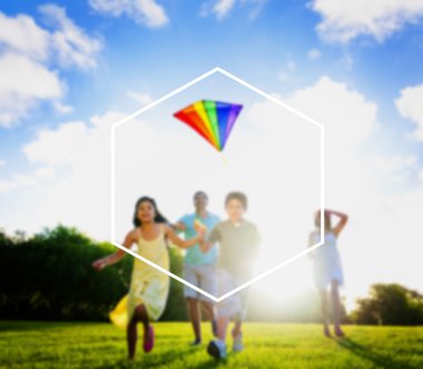 Altıgen çerçeve tatil yaz