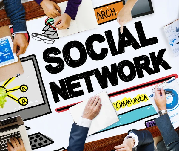 Concetto di social network — Foto Stock