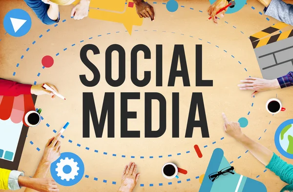 Connessione alla rete di social media — Foto Stock