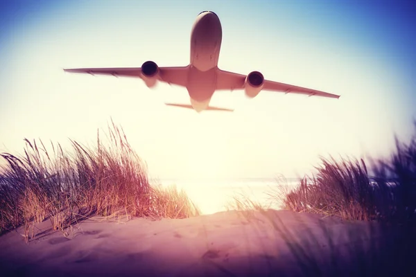 Airplane Travel Destination Concept — Stock Photo, Image