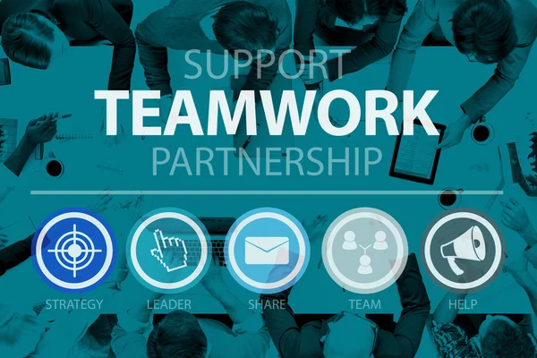 Teamwerk ondersteuning partnerschap Concept — Stockfoto