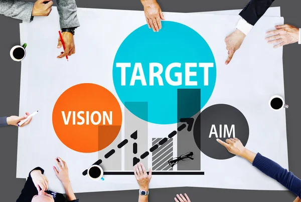 Mål mål Aspiration Vision koncept — Stockfoto