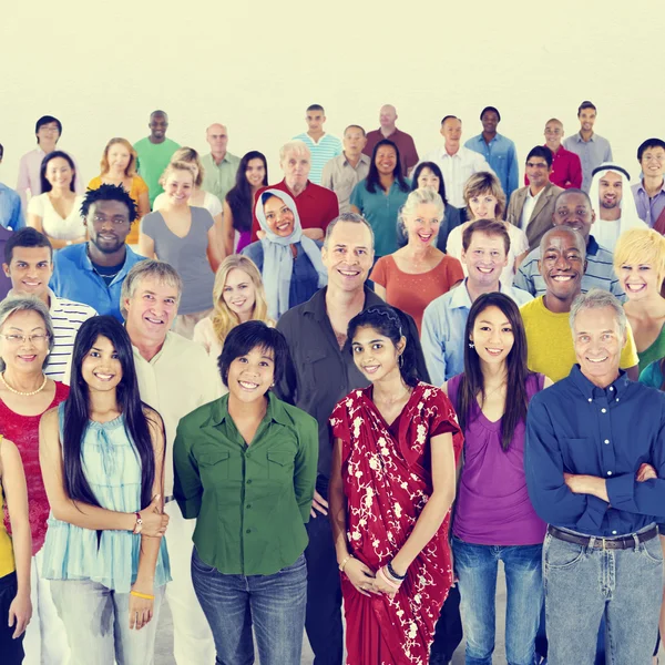 Grande grupo de pessoas Diversidade — Fotografia de Stock