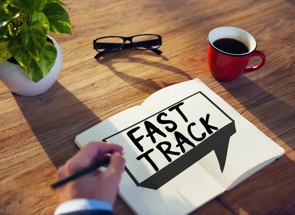 Fast Track Increase Improvement — Stock Photo, Image