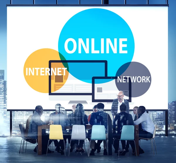 Conceito de conexão de rede online — Fotografia de Stock