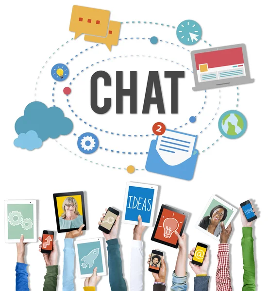 Chat di messaggistica online — Foto Stock