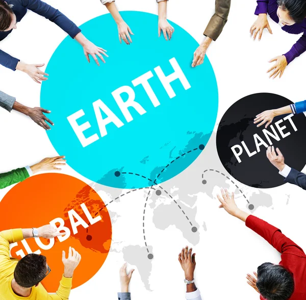 Aarde Global planeet Concept — Stockfoto