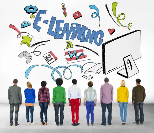 E-leren, onderwijs, technologie Concept — Stockfoto