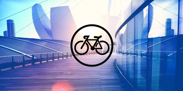 자전거와 그래픽 서식 파일 — 스톡 사진