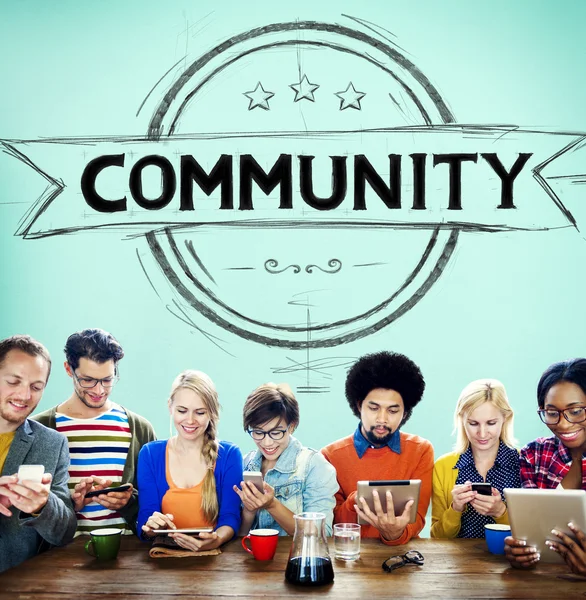 Gemeinschaft, Diversity Connection Konzept — Stockfoto