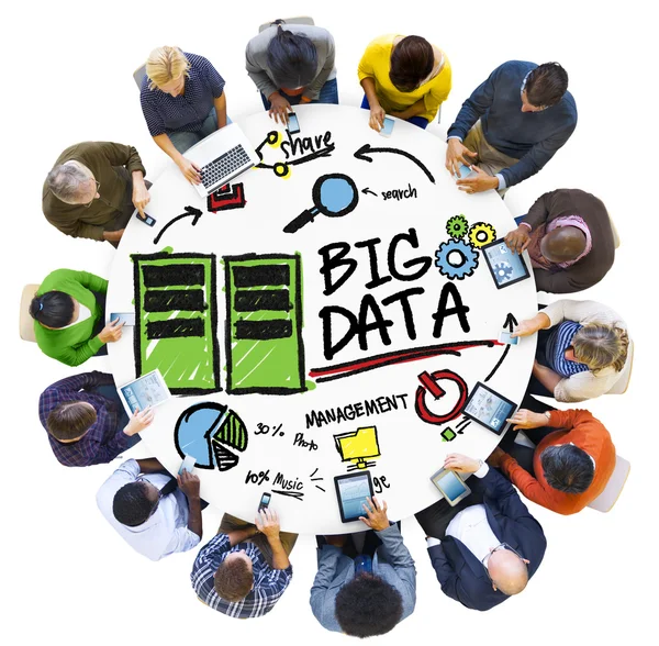 Concept de communication Big Data — Photo