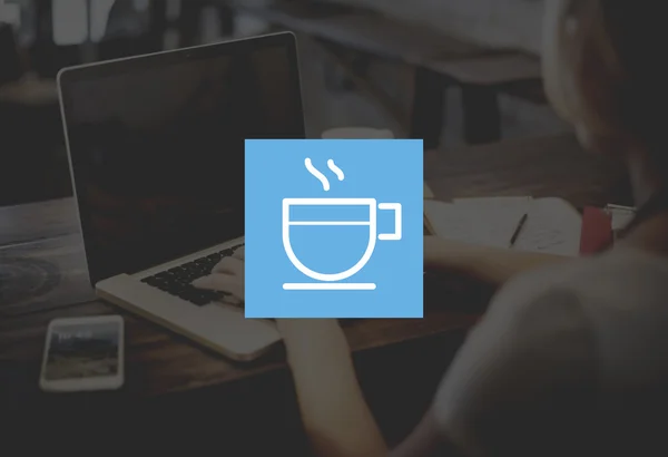 Icono para internet coffee-break — Foto de Stock