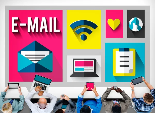 Email, Concepto de Comunicación de Conexión — Foto de Stock