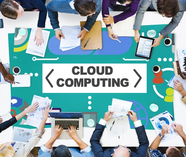 Concepto de red de computación en nube — Foto de Stock