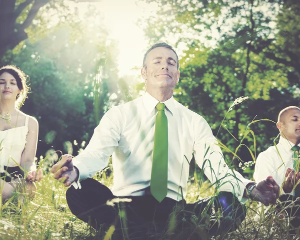 Business People in forest — Stock Photo, Image