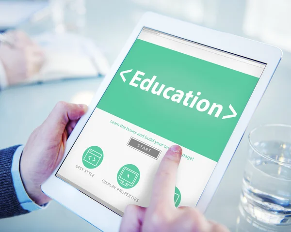 Education on internet device — Stock Photo, Image