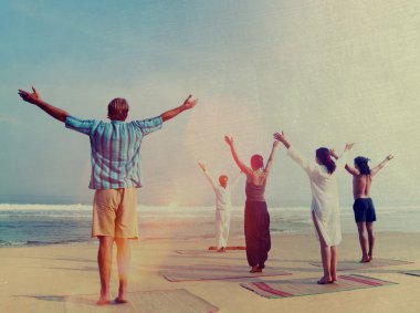 egzersiz Yoga yapan insanlar