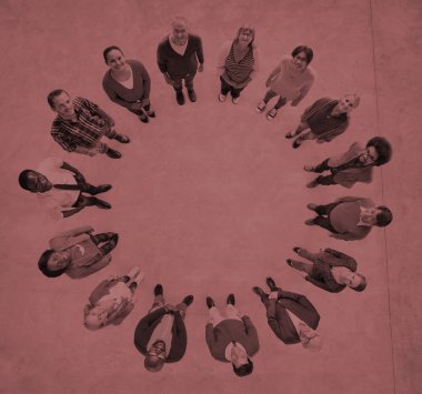 çok ırklı insanlar şekillendirme daire