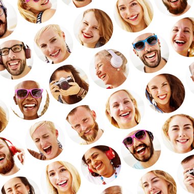 Farklı çok ırklı kişi portresi