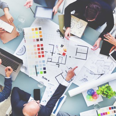 Yeni proje için planlama ekibi tasarımı