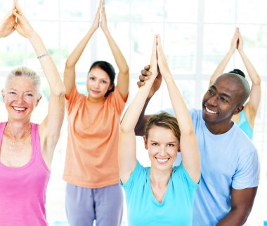 Healthy People Exercising Concept clipart