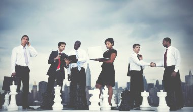 Satranç ile iş adamları takım