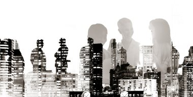 Ofiste iş adamları grubu