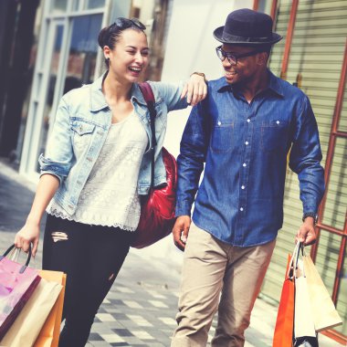 Kaç alışveriş açık havada kavramı