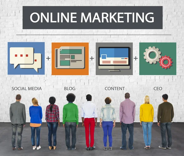 Online-Marketing-Konzept — Stockfoto