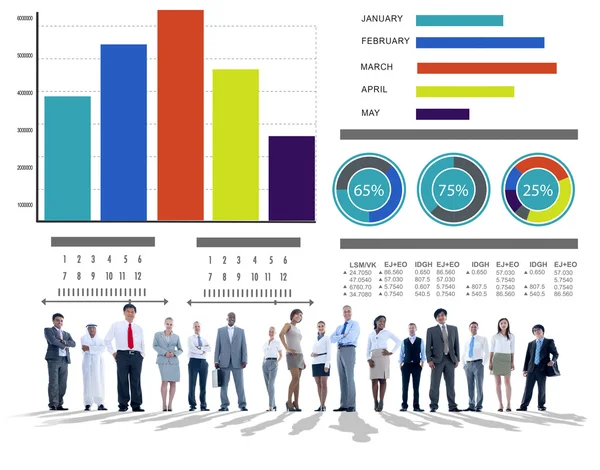 Grupp av affärskollegor — Stockfoto