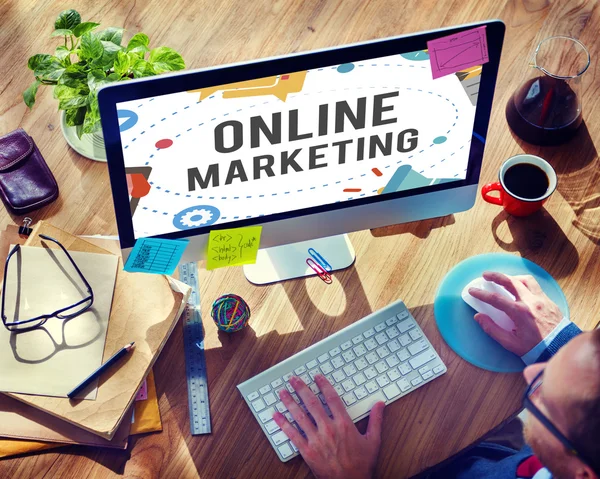 Online Marketing promocja — Zdjęcie stockowe