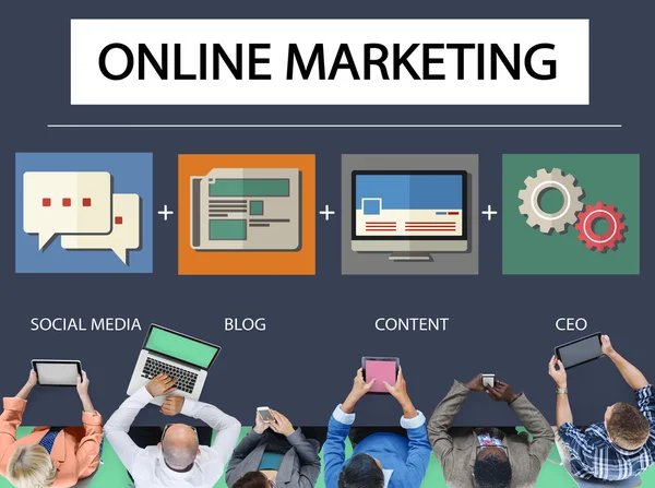 Estrategia de marketing online — Foto de Stock