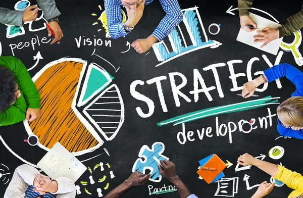 战略发展目标营销理念 — 图库照片