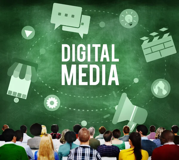 Redes de mídia digital — Fotografia de Stock