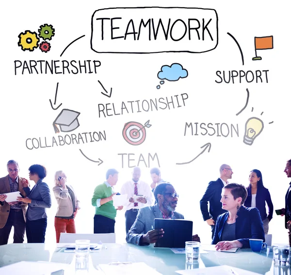 Team Corporate Teamwork samenwerking Concept — Stockfoto