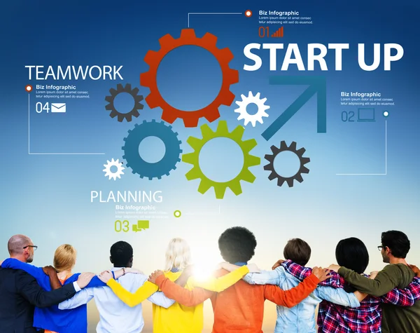 Diverses personnes et concept de start-up — Photo